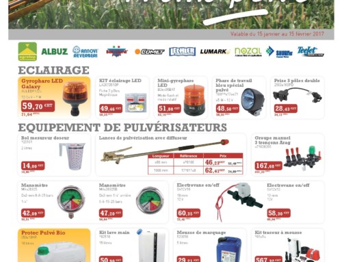 Promotion sur les consommables pour pulvé