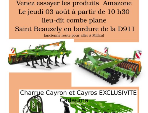 03/08/2017 Essais, démonstration, présentation de la gamme AMAZONE
